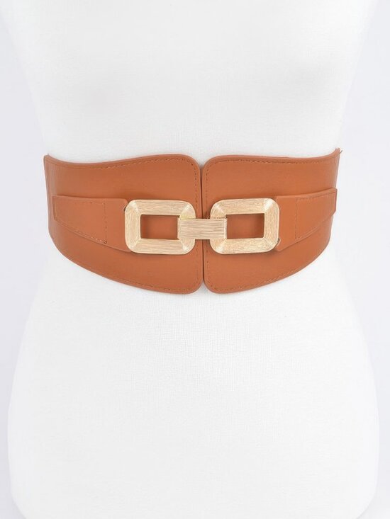 Wide Metal Link Elastic Belt